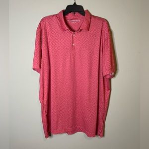 Mizzen + Main Red Polo size XL with all over Pattern